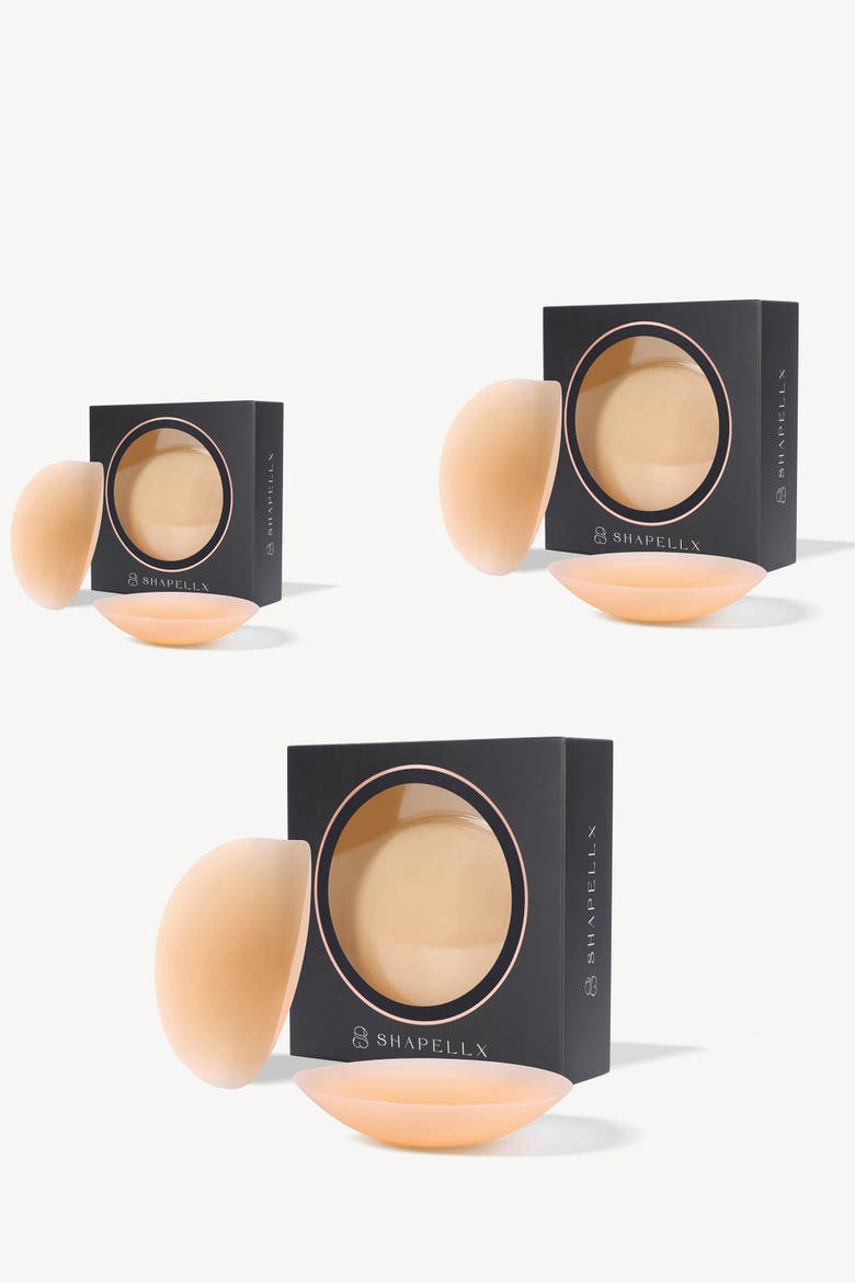 Tapered Edge Seamless Silicone Nipple Covers, Main, color, Beige