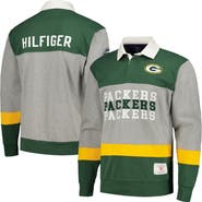 Tommy Hilfiger Men's Tommy Hilfiger Green Green Bay Packers Connor Oversized Rugby Long Sleeve Polo