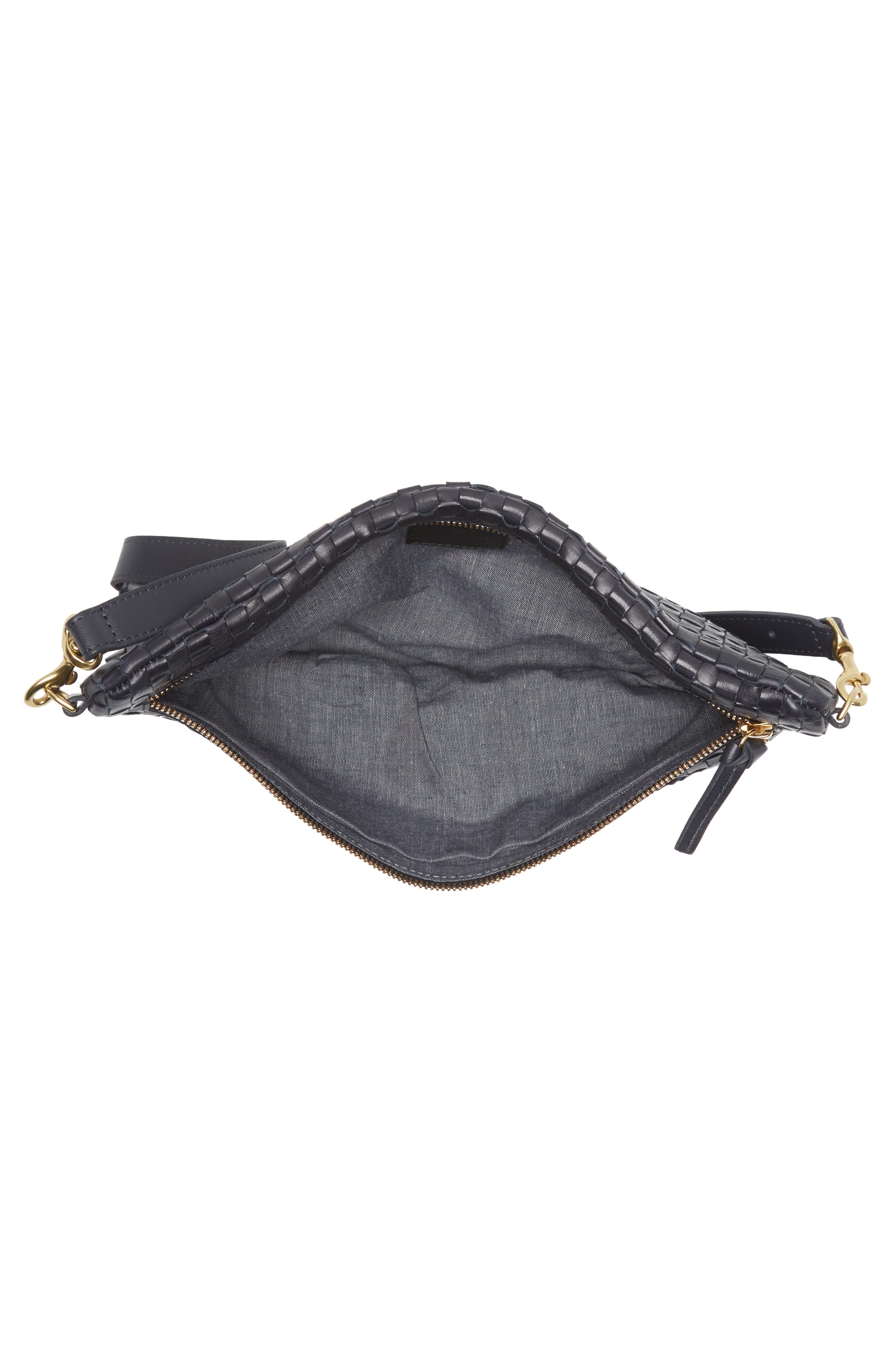 Clare V. Grande Woven Leather Belt Bag, Alternate, color, 