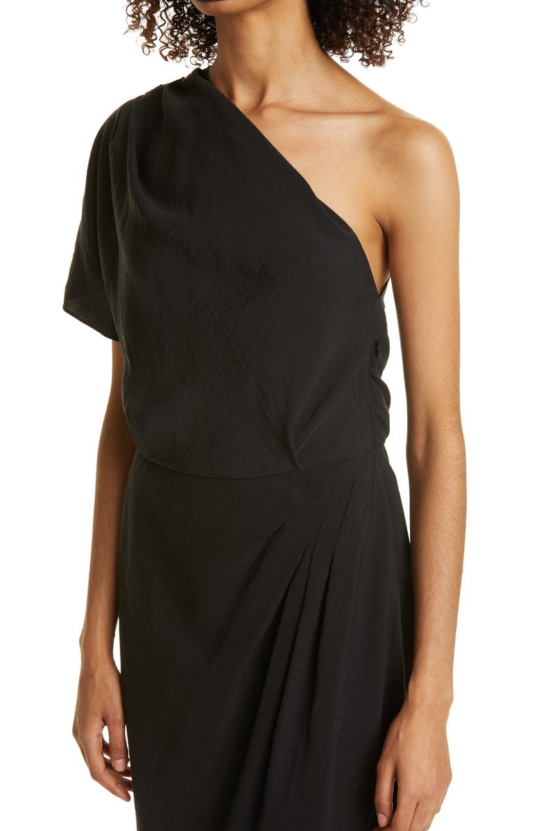 Vince One-Shoulder Cascade Drape Dress, Alternate, color,