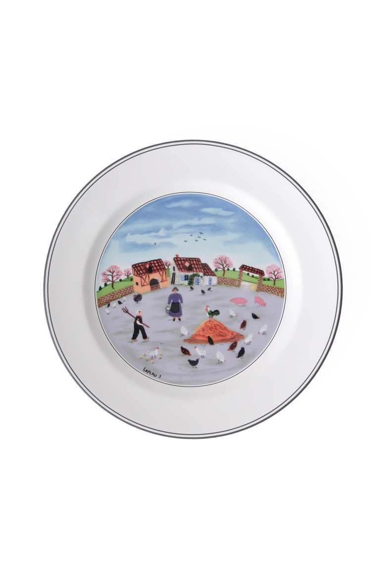 Design Naif Dinner Plate #3 Country Yard, Main, color, None