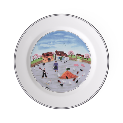 Design Naif Dinner Plate #3 Country Yard