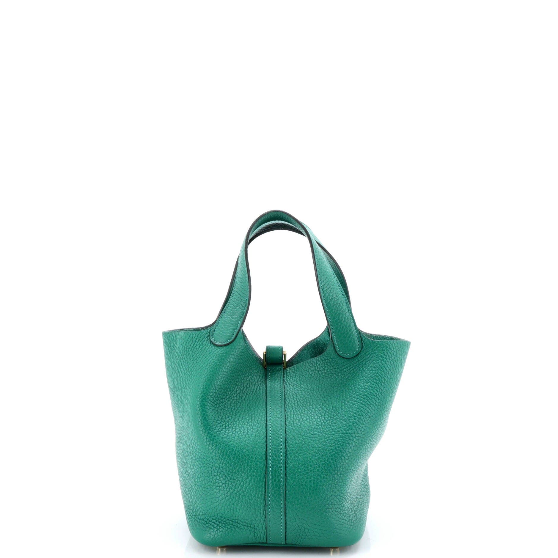 Pre-Owned Hermes Picotin Lock Bag Clemence PM, Alternate, color, Vert Vertigo