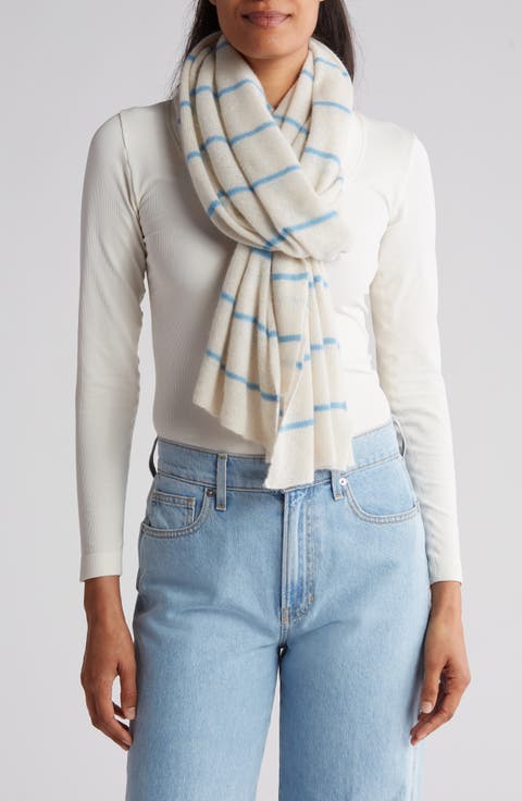 Striped Wool Blend Scarf