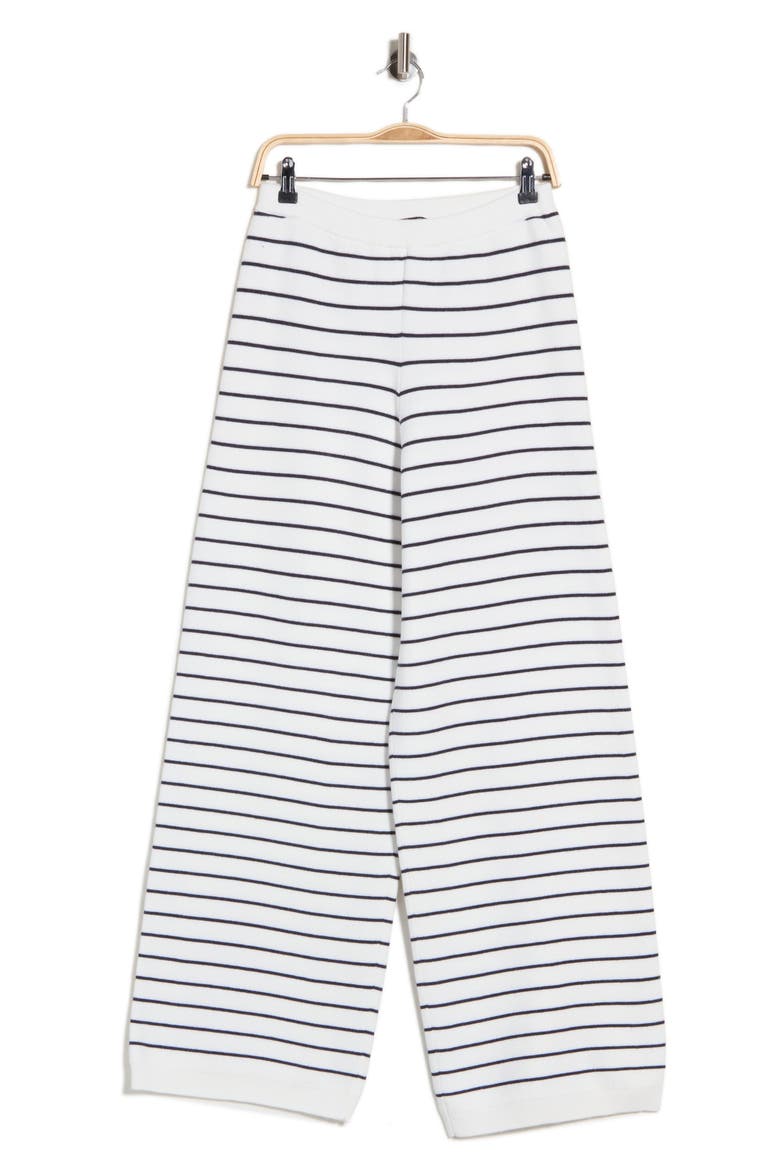 Marley Striped Knit Wide Leg Pants, Main, color, WHITE-MARINE