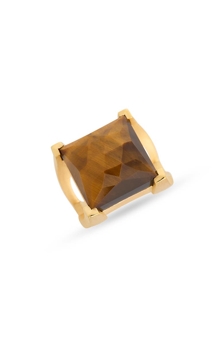 Plaza Tiger's Eye Ring, Main, color, TIGER EYE/ GOLD