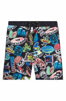 Kids' Print Everyday Straight Swim Trunks