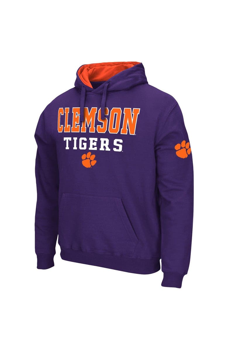 COLOSSEUM Men's Colosseum Purple Clemson Tigers Sunrise Pullover Hoodie, Alternate, color, Purple