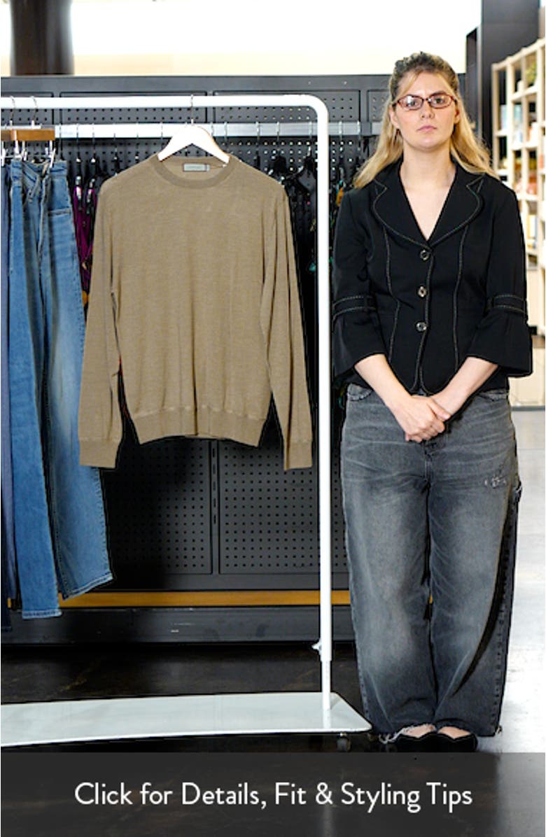 Wool, Silk & Cashmere Crewneck Sweater, sales video thumbnail