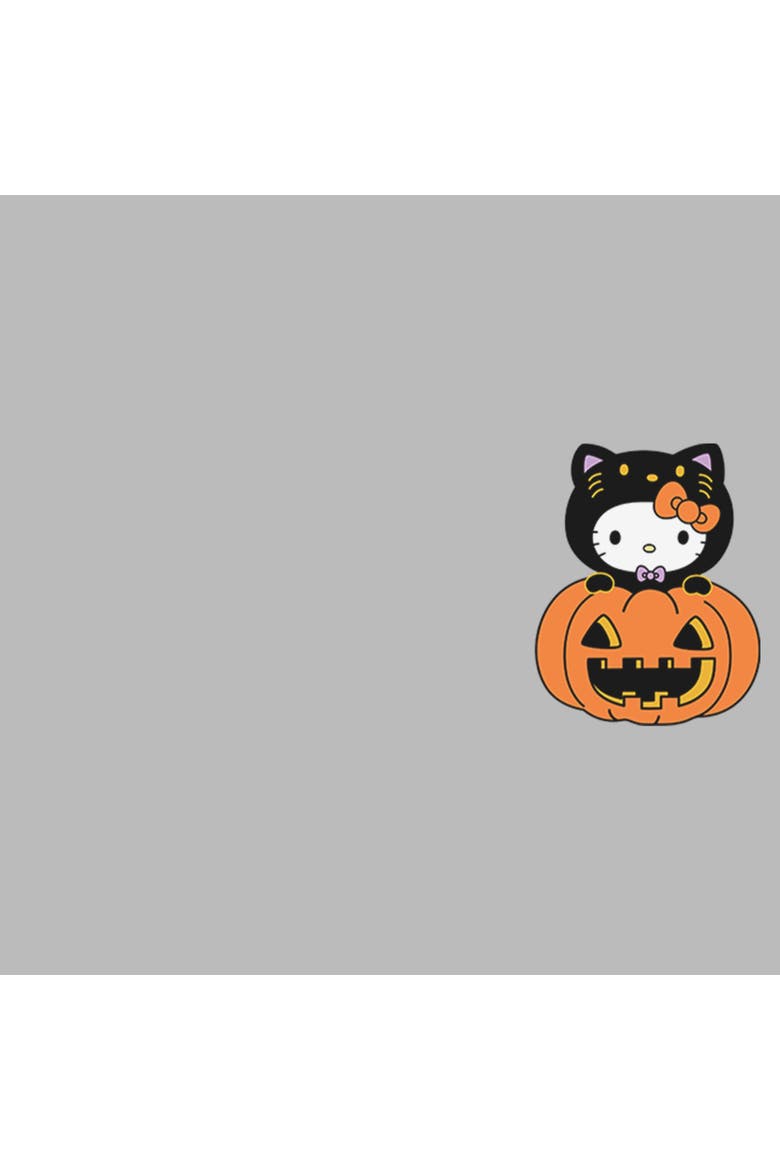 Men's Hello Kitty Halloween Pumpkin and Kitty Pocket  Graphic T-Shirt, Alternate, color, Sport Grey