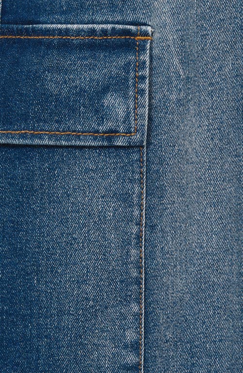REISS REISS KIDS' BRADY SR. DENIM WIDE LEG CARGO JEANS
