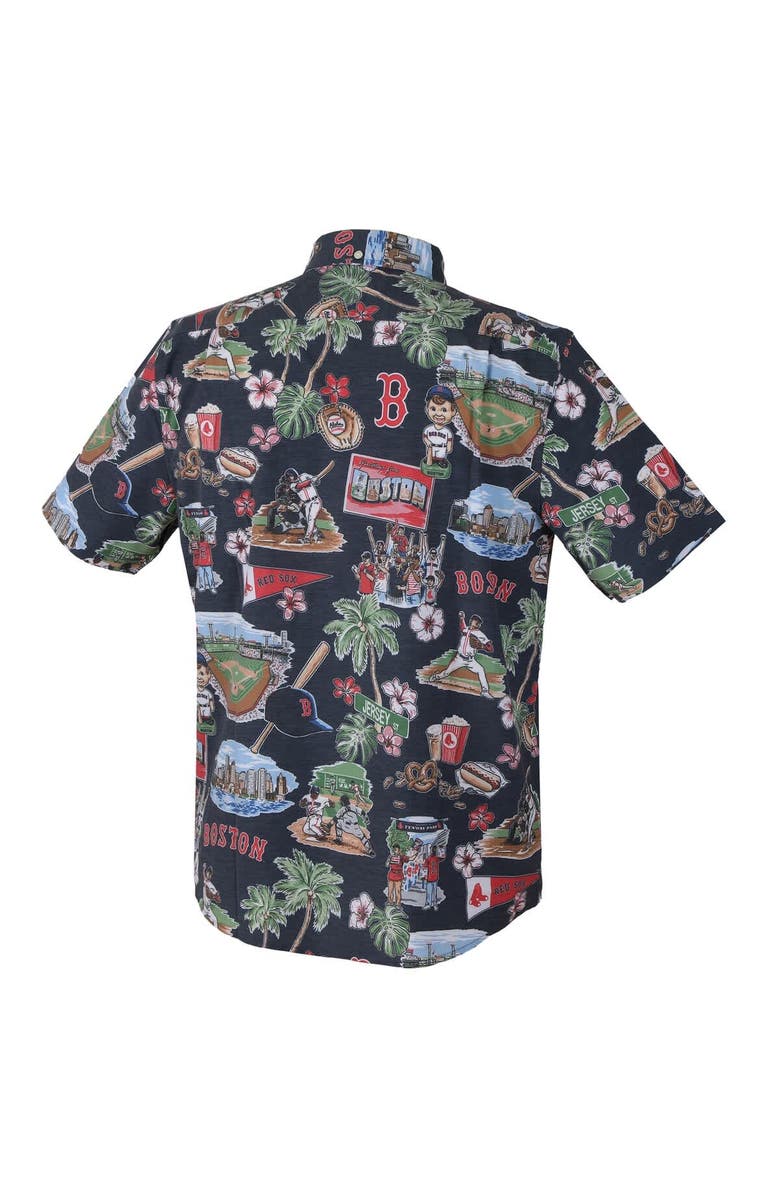 Reyn Spooner Men's Reyn Spooner  Navy Boston Red Sox Scenic Tri-Blend Button-Down Shirt, Alternate, color, Navy