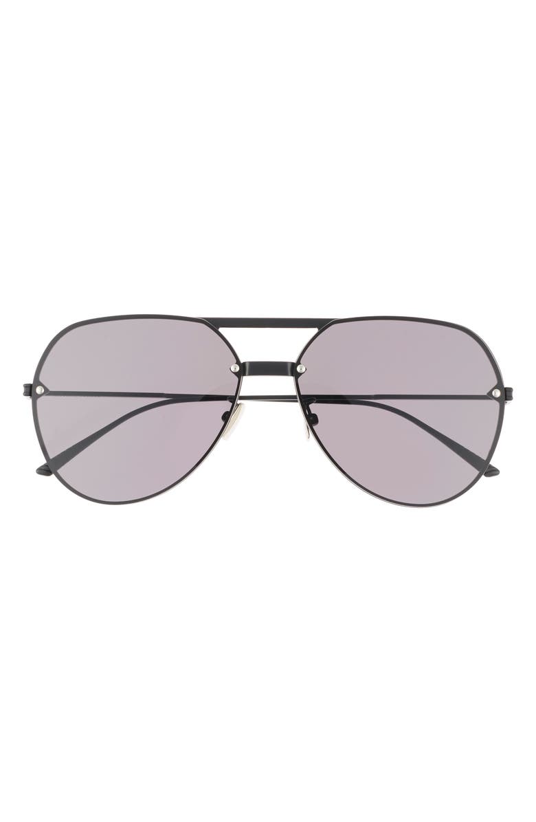 Bottega Veneta 61mm Aviator Sunglasses, Main, color, 
