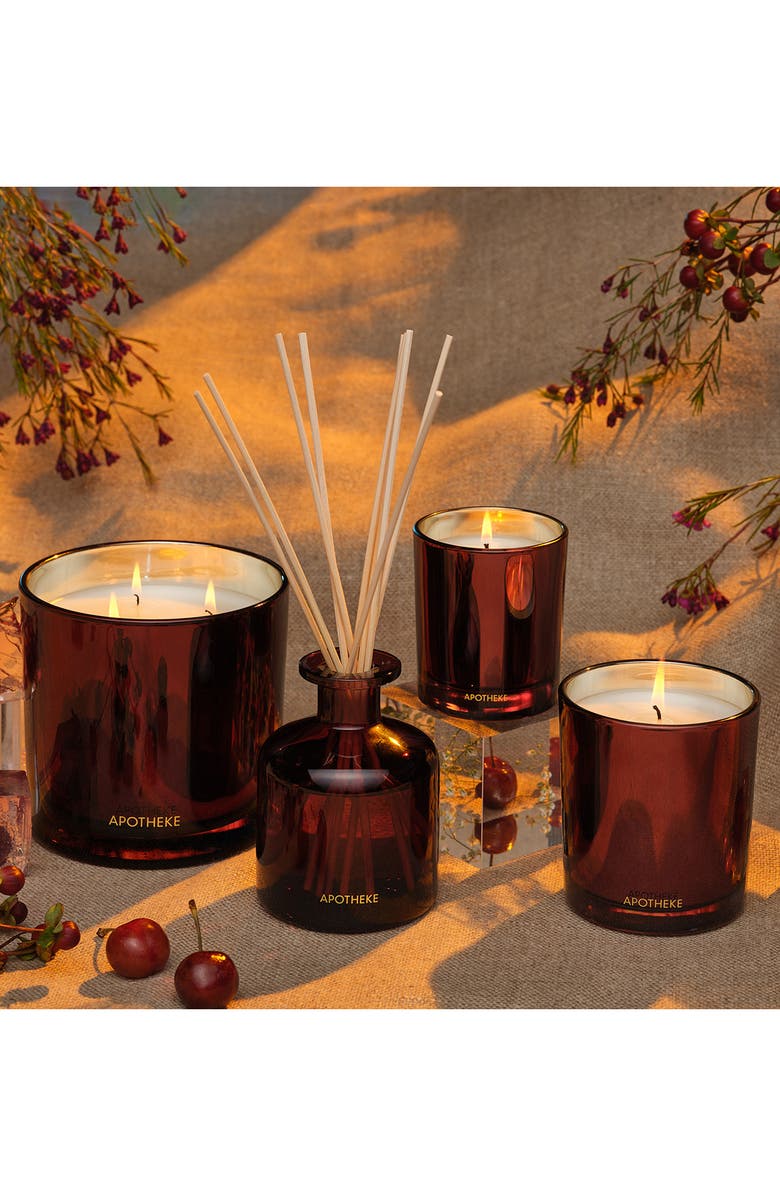 APOTHEKE Bitter Cherry Petite Scented Candle, Alternate, color, Dark Red