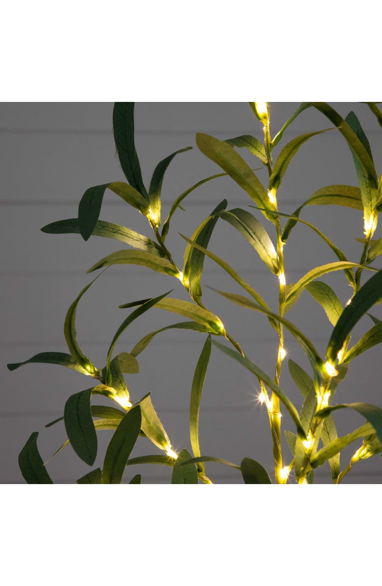 NEARLY NATURAL 2-ft Lighted Artificial Olive Tree with 60 Warm White LED Lights, Alternate, color, Green