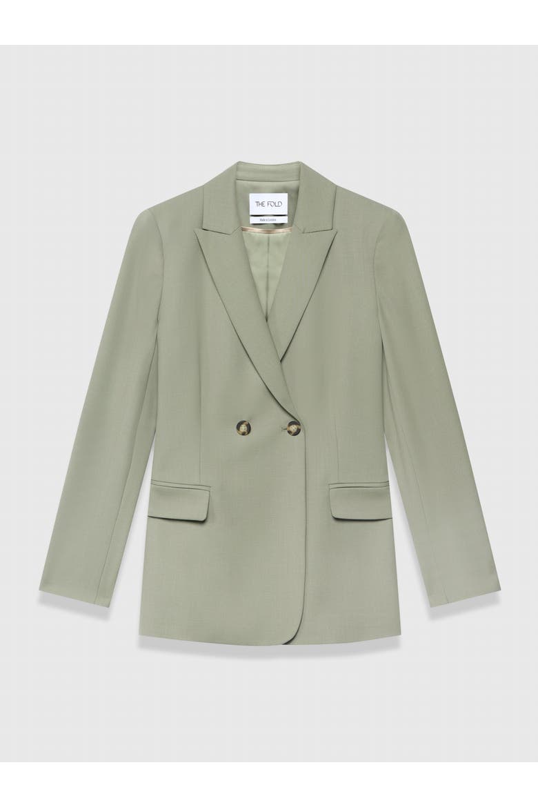 Double-Breasted Blazer, Alternate, color, Green