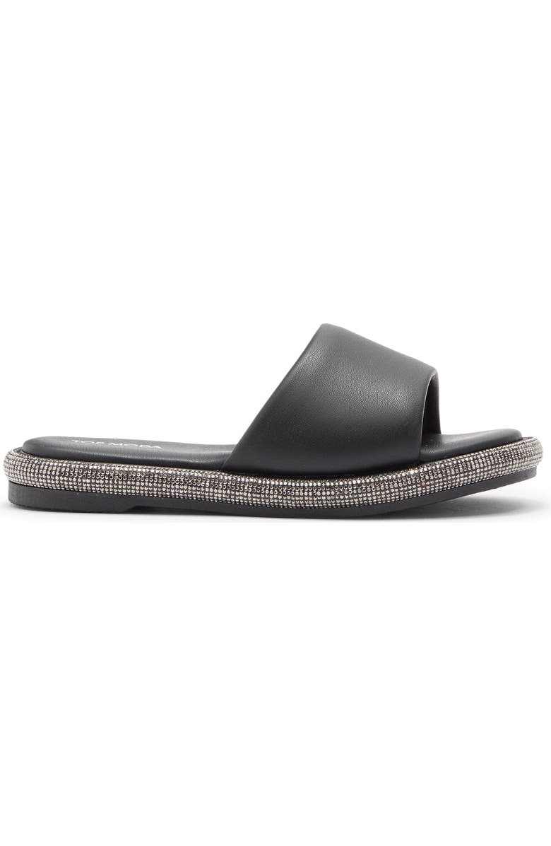 TOP MODA Memphis Slide Sandal, Alternate, color, Black Pu