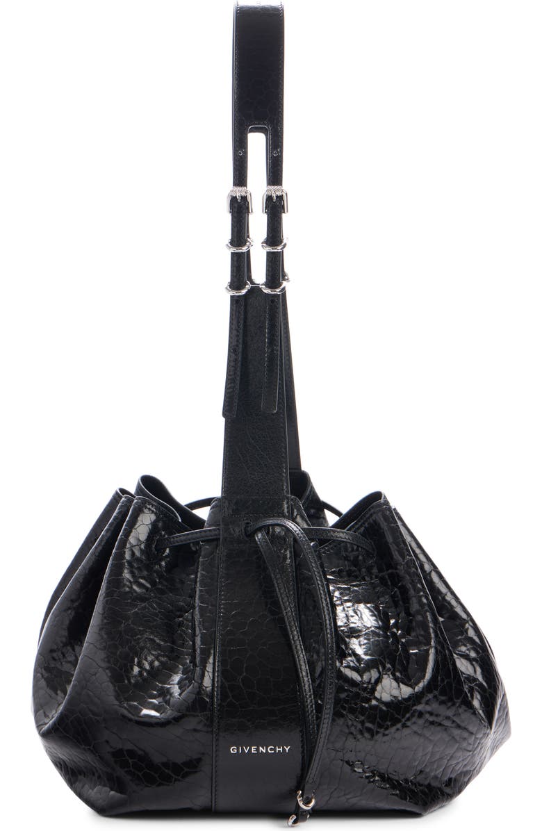 Givenchy Medium Pumpkin Drawstring Leather Bucket Bag, Alternate, color,