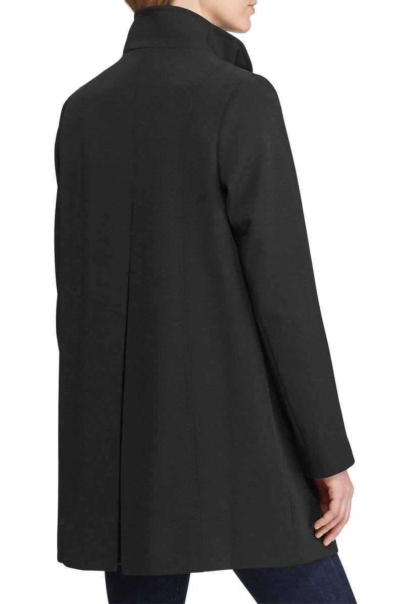 Lauren Ralph Lauren Stand Collar Crepe Coat, Alternate, color,