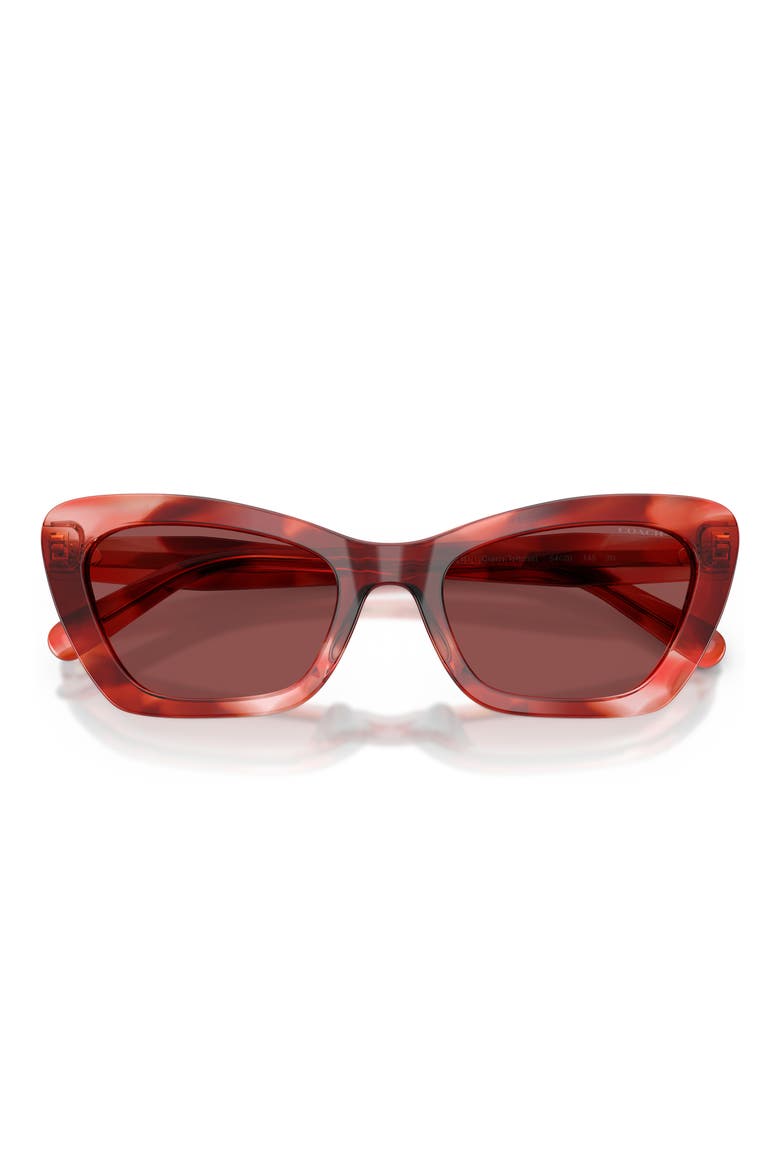 54mm Cat Eye Sunglasses, Alternate, color, CHERRY TORTOISE / WINE SOLID