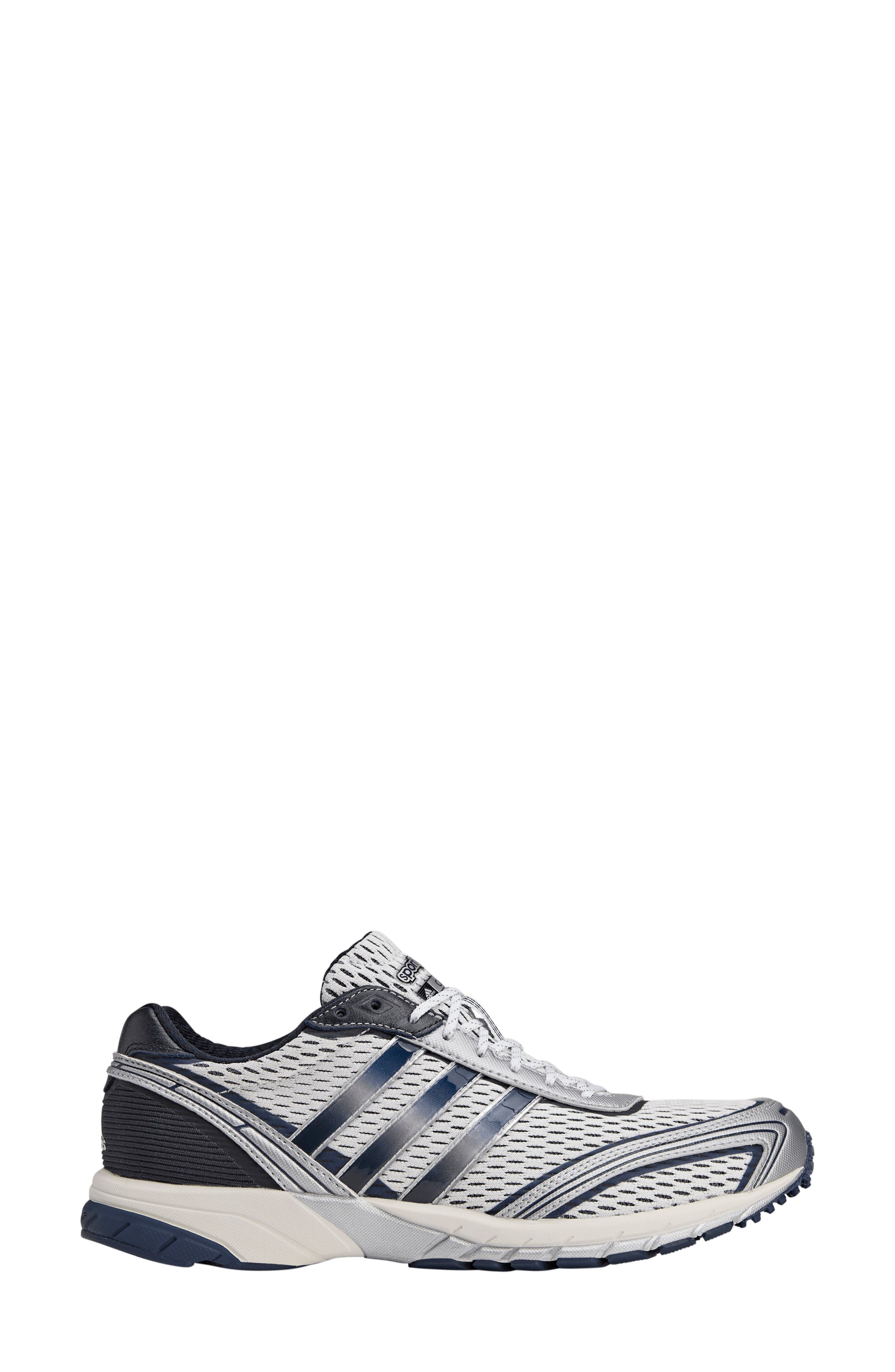 adidas x Sporty & Rich Adizero Adios Running Shoe, Alternate, color, White/ Collegiate Navy