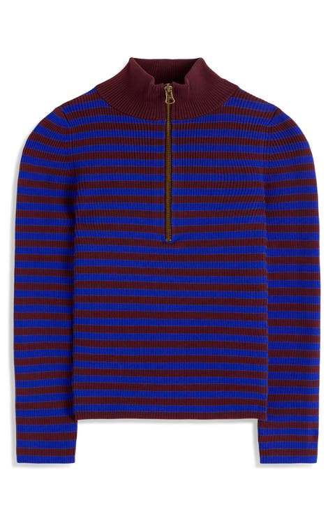 Zelda Ribbed Half Zip Sweater