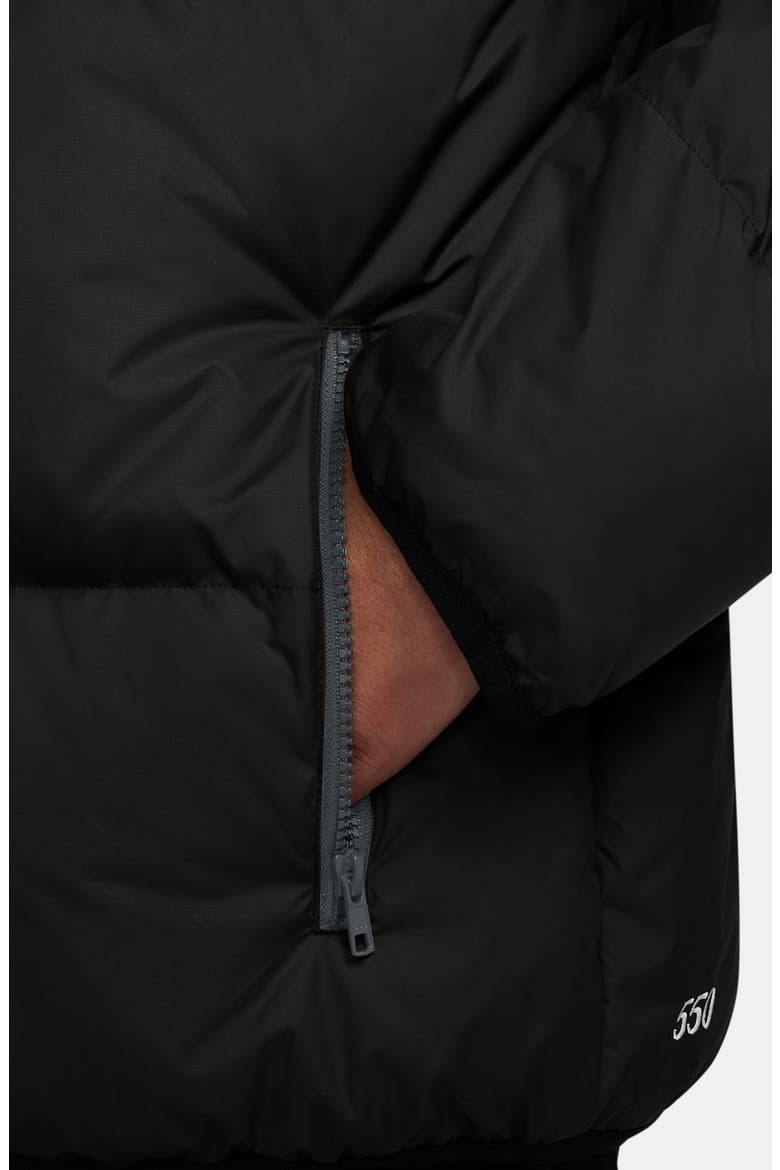 Sportswear Club Storm-FIT Quilted Down Puffer Jacket, Alternate, color, BLACK/ WHITE