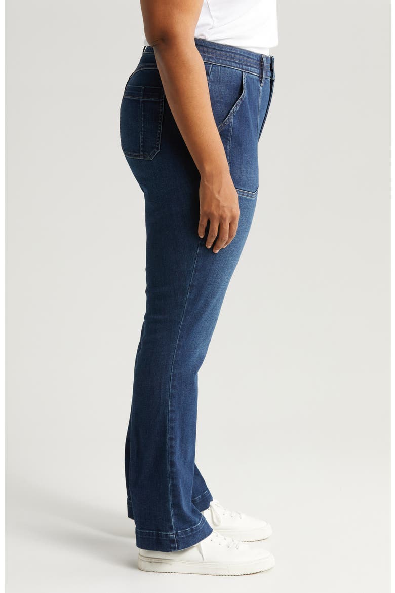 'Ab'Solution High Waist Bootcut Jeans, Alternate, color, INDIGO