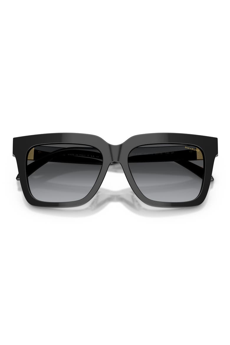 Medusa 55mm Polarized Square Sunglasses, Alternate, color, BLACK / GREY GRADIENT POLAR