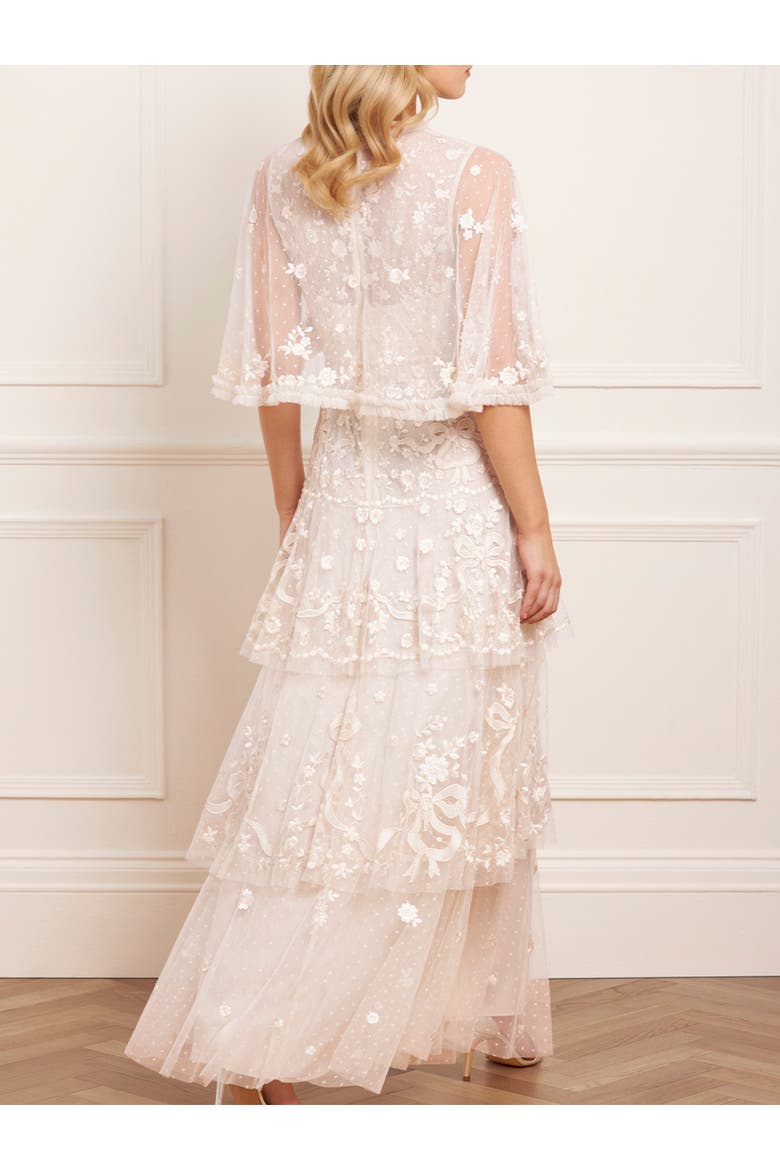 Bonnie Bow Lace Dress, Alternate, color, Cream/Cream