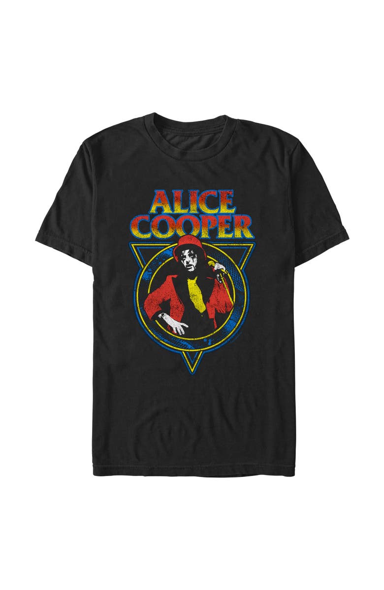 Alice Cooper Men's Alice Cooper Retro Snakeskin Logo Graphic T-Shirt, Main, color, Black