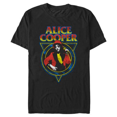 Men's Alice Cooper Retro Snakeskin Logo  Graphic T-Shirt