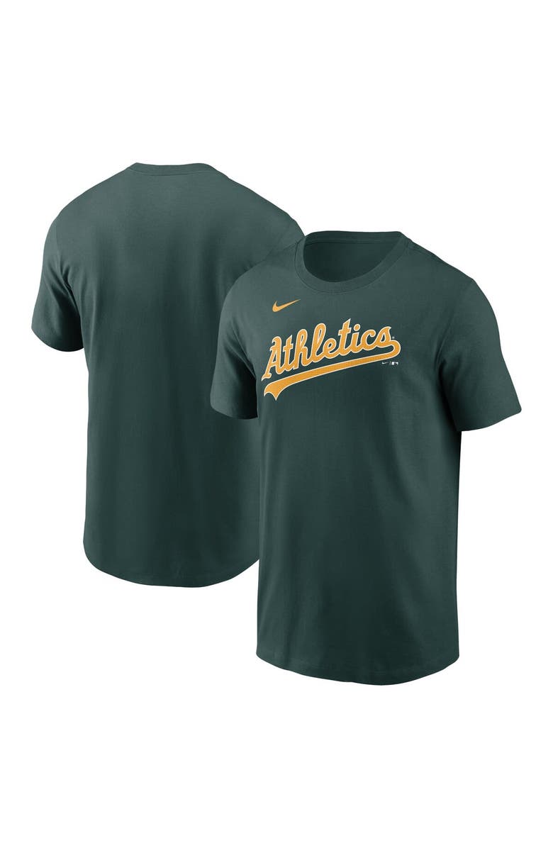Nike Men's Nike Green Oakland Athletics Fuse Wordmark T-Shirt, Alternate, color, Green