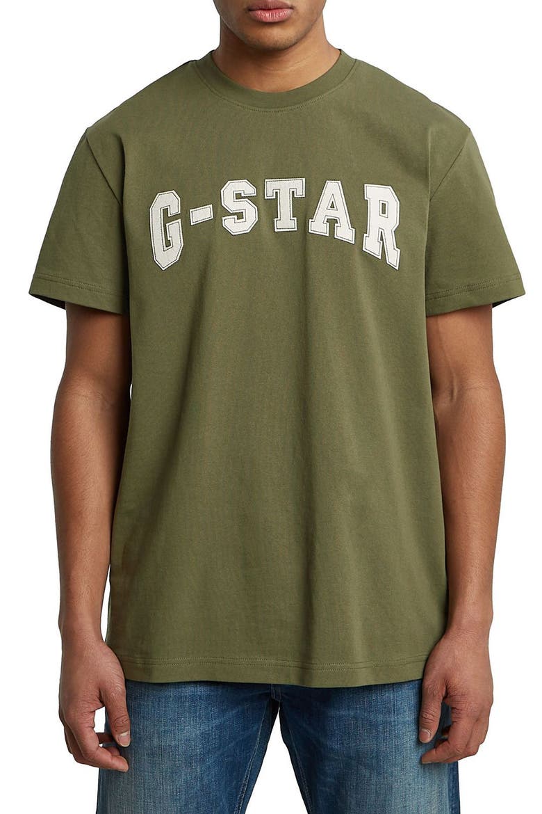 Felt Logo Organic Cotton Graphic T-Shirt, Main, color, SHADOW OLIVE