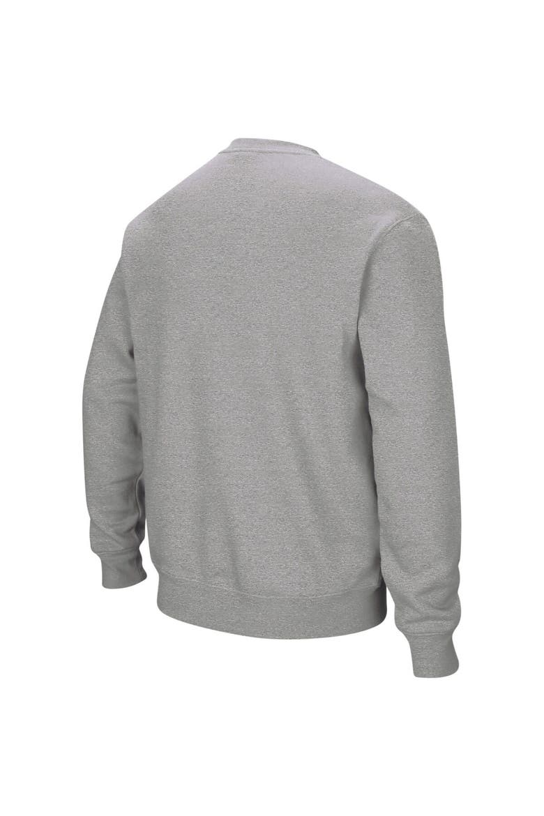 Men's Colosseum Heather Gray Syracuse Orange Arch & Logo Crew Neck Sweatshirt, Alternate, color, Heather Gray