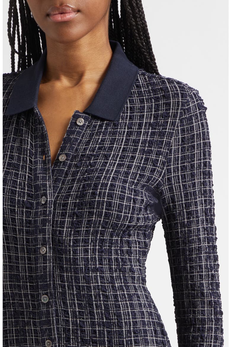 Barrett Check Shirtdress, Alternate, color, NAVY WHITE MULTI