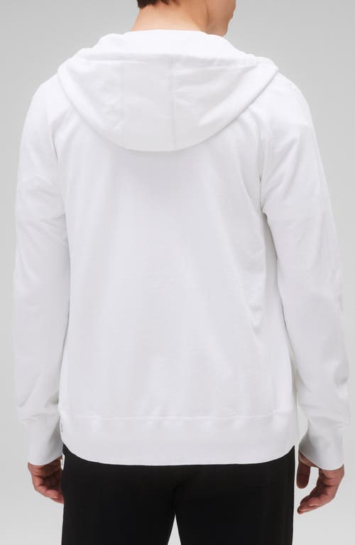 Reigning Champ Zip Hoodie In White