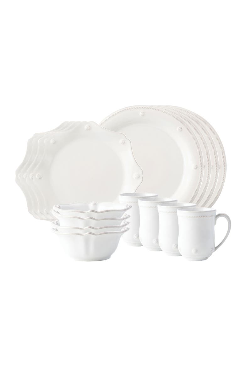 Berry & Thread Classic Whitewash 16-Piece Dinnerware Set, Main, color, WHITEWASH