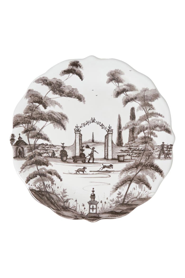 Country Estate Set of 4 Party Plates, Alternate, color, FLINT GREY