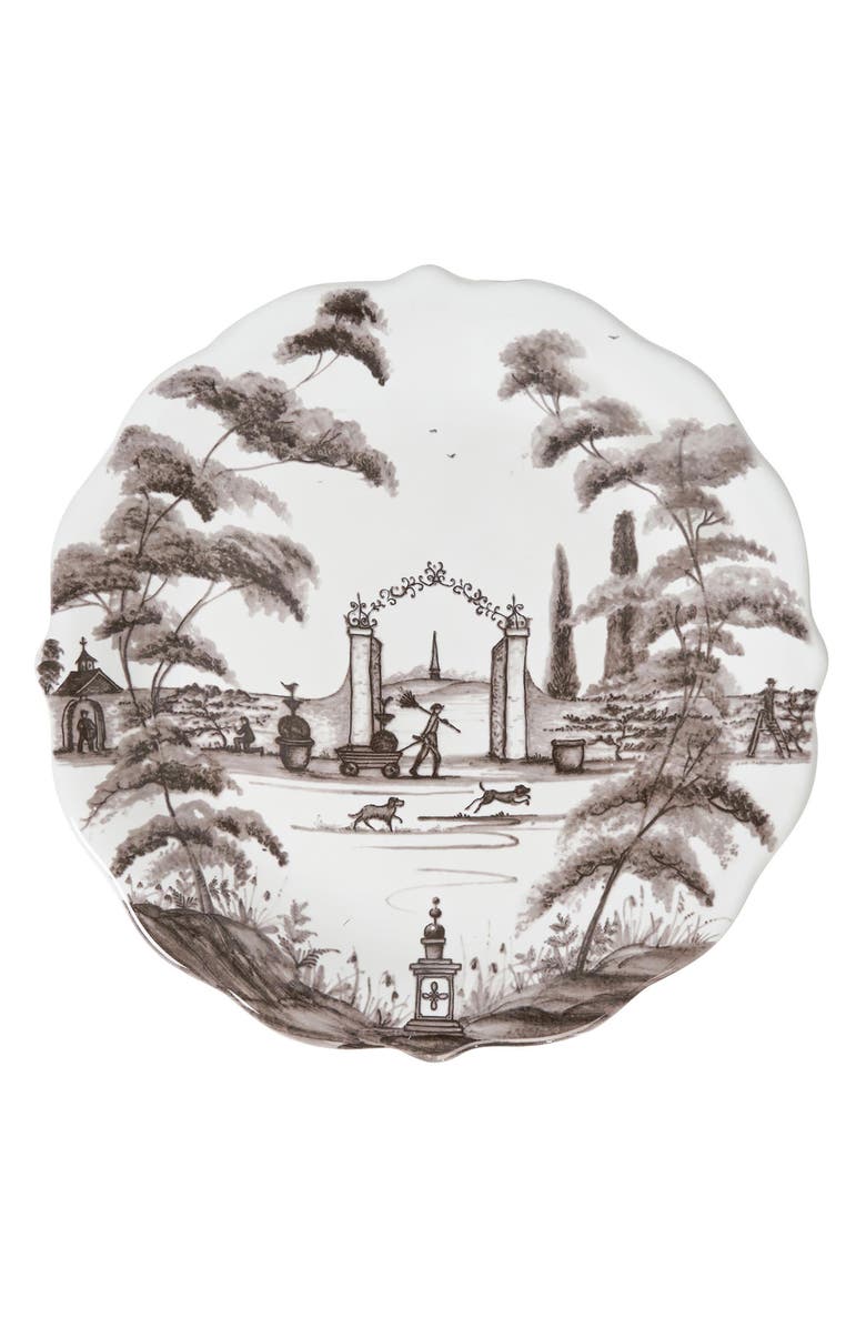 Juliska Country Estate Set of 4 Party Plates, Alternate, color, Flint Grey