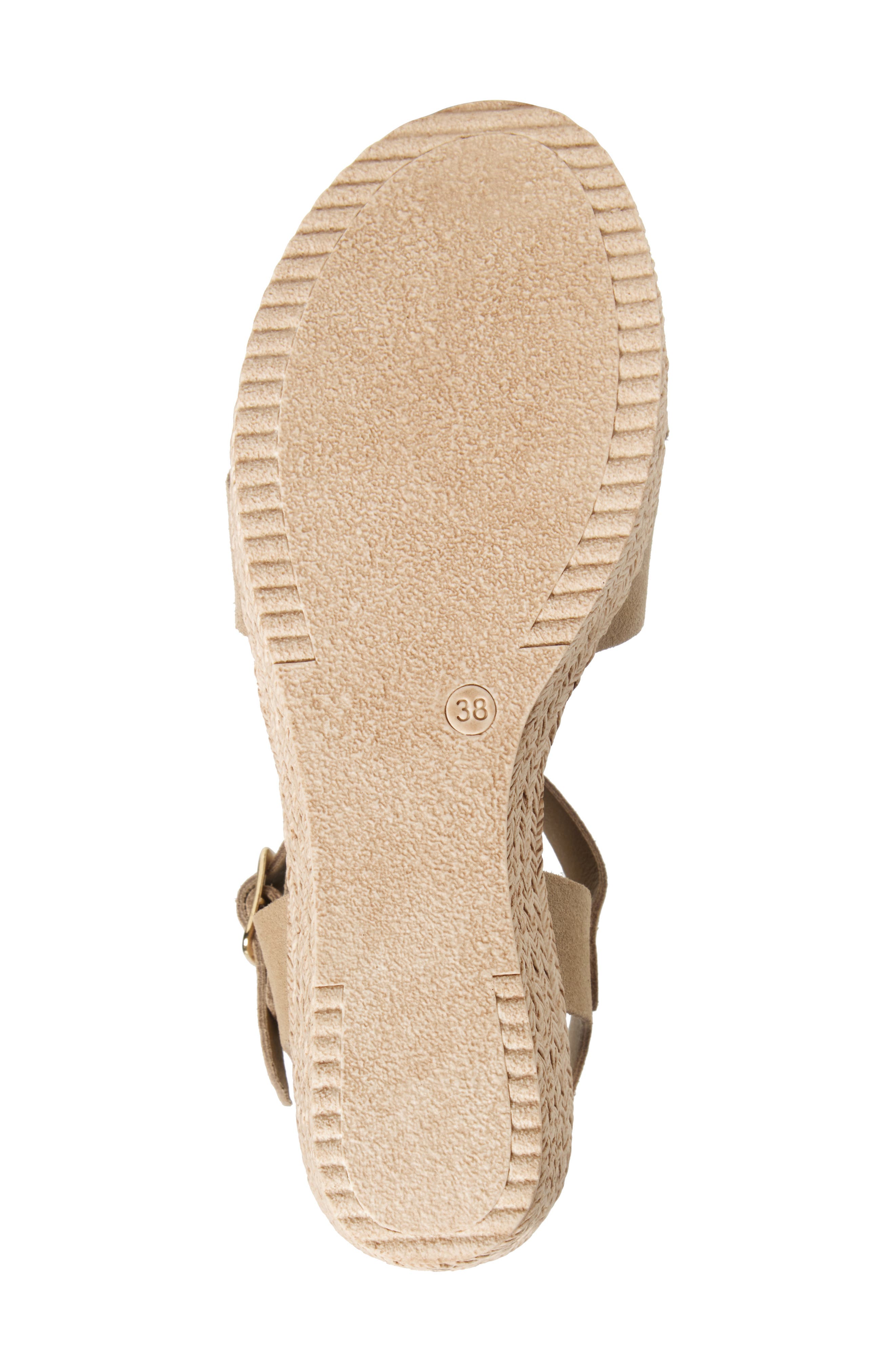 Bazil Espadrille Ankle Strap Platform Wedge Sandal, Alternate, color, ARENA SUEDE