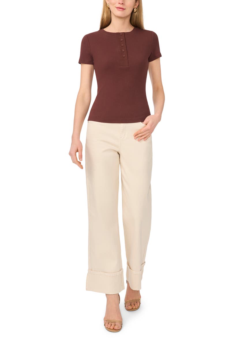 Rib Henley T-Shirt, Alternate, color, CAPPUCCINO