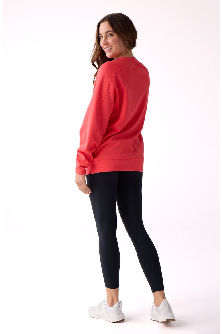 Après Women's Crew Sweatshirt, Alternate, color, Sunset Coral