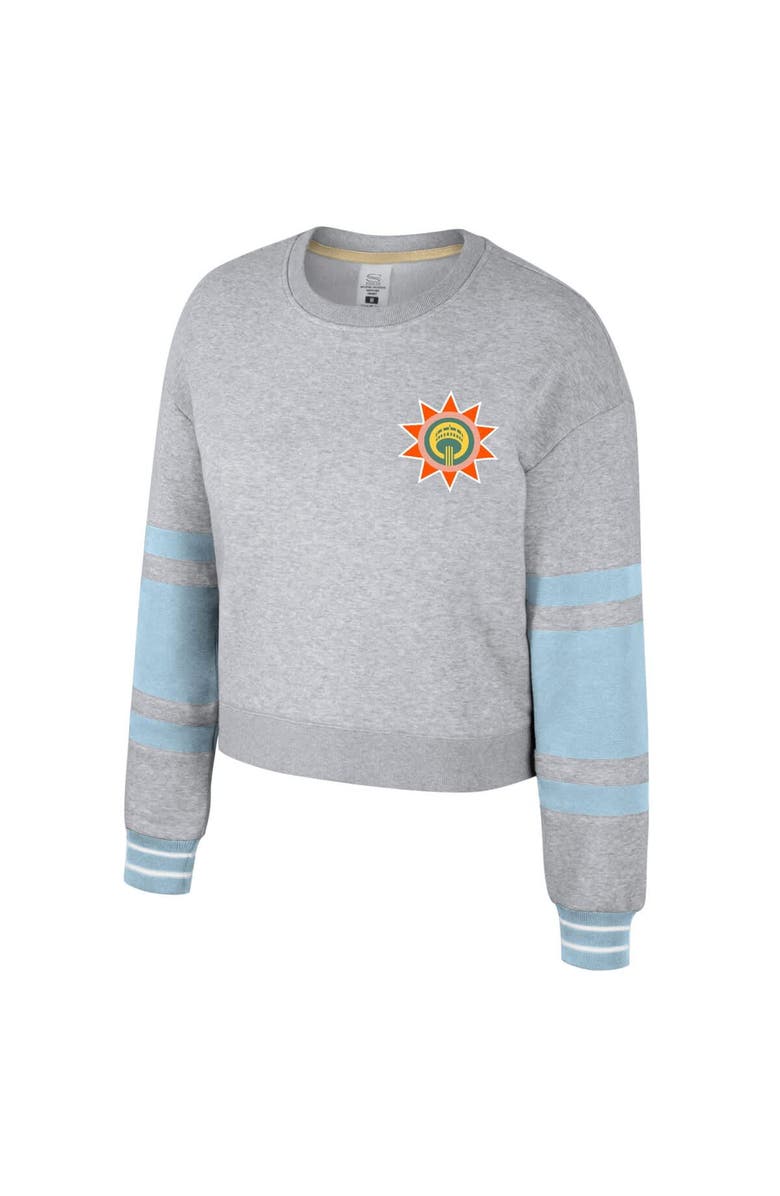 Stadium Essentials Women's Stadium Essentials Heather Gray San Antonio Spurs 2024/25 City Edition Scrimmage Cropped Pullover Sweatshirt, Alternate, color, 