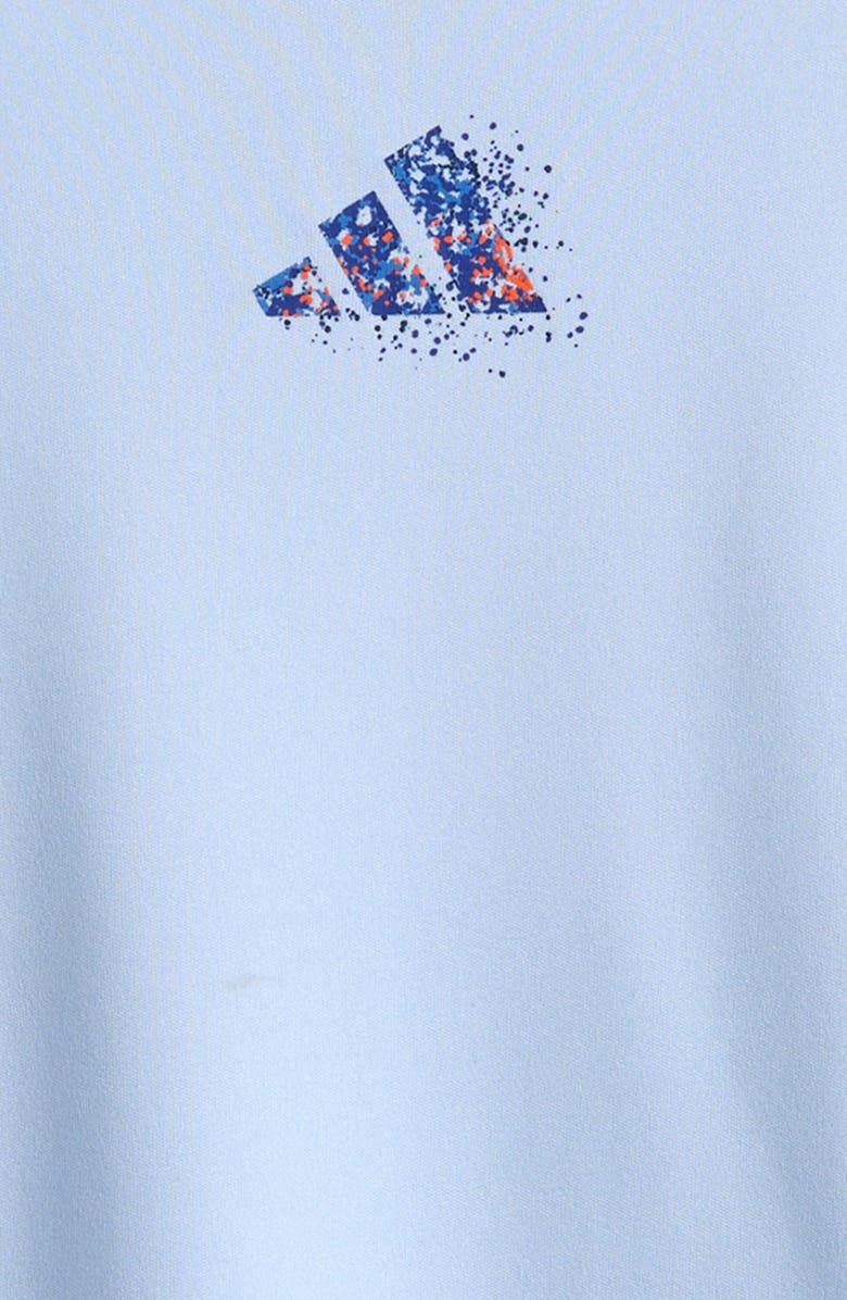 adidas Kids' Spray Gradient Mountain Logo Graphic T-Shirt, Alternate, color, Light Blue