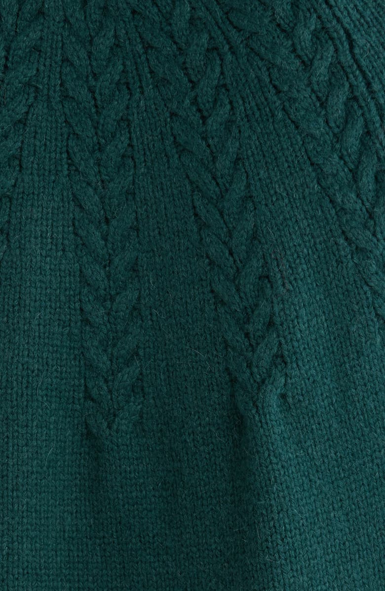 Marine Layer Everly Cable Stitch Cardigan, Alternate, color, Deep Sea