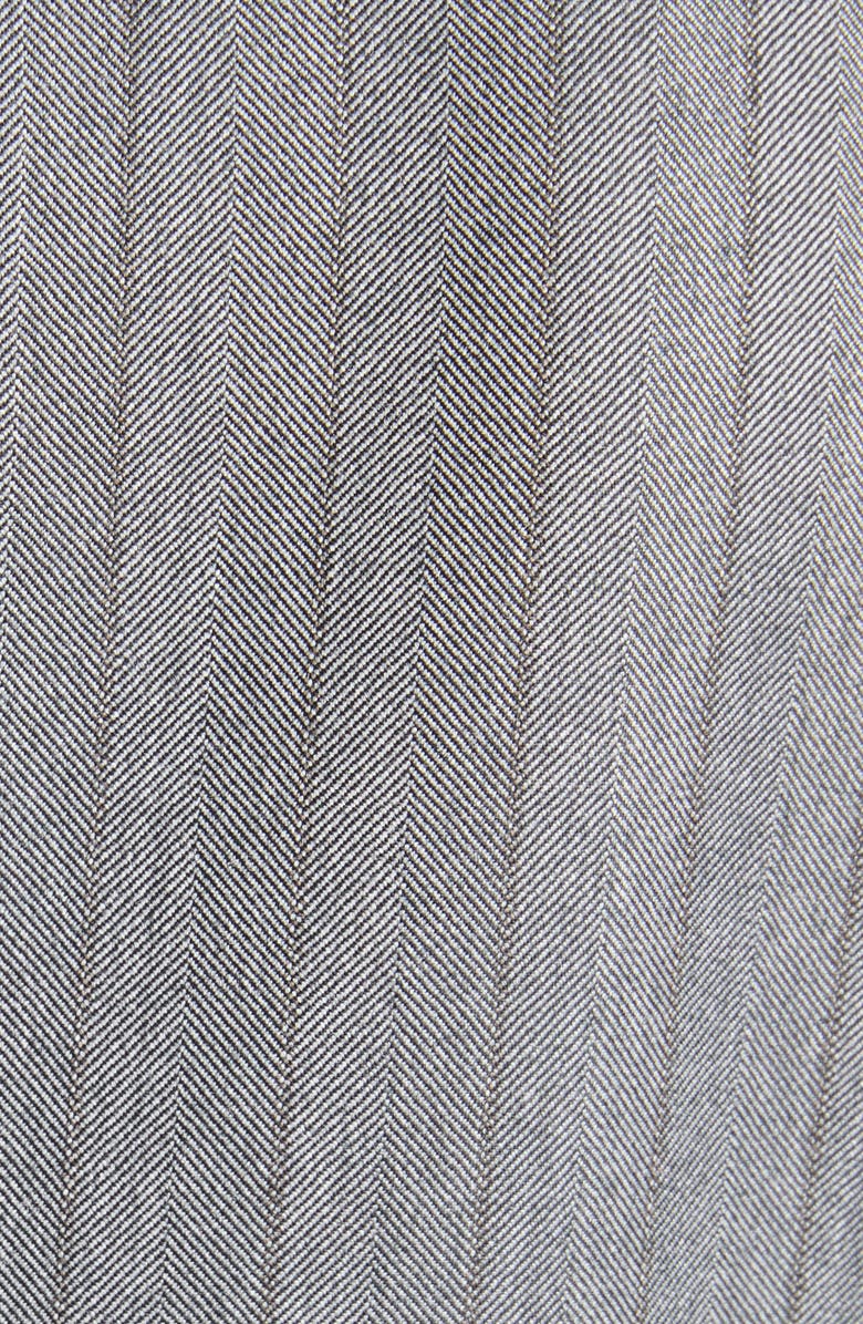 McQueen T-Bar Herringbone Wool Blazer, Alternate, color, Grey