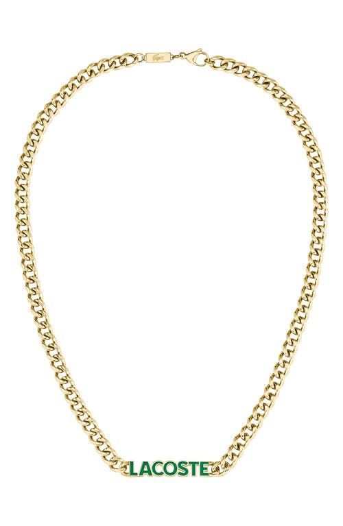 Lacoste Script Necklace In Gold