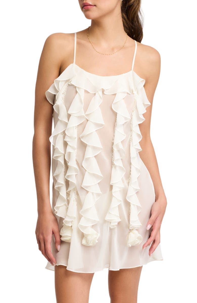 Rya Collection Cassatt Sheer Chemise & Thong Set, Main, color,