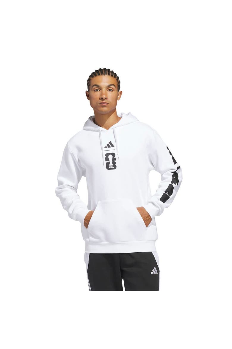 Men's adidas White 2026 FIFA World Cup Official Graphic Hoodie, Main, color, White